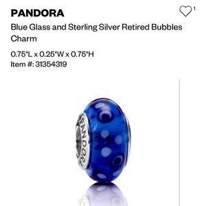 Pandora Murano glass charm ‘retired’